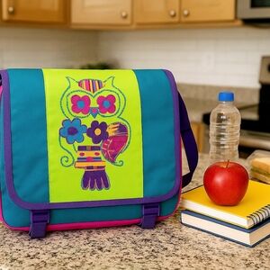 HANNA ANDERSSON SCHOOL BOOK SUPPLIES MESSENGER BAG BRIGHT FUN